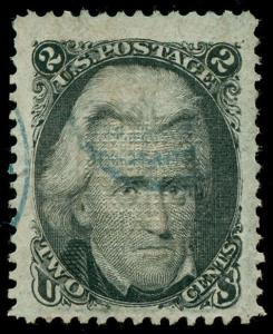 momen: US Stamps #87 Var. Used PF Cert The Largest LOT #87751