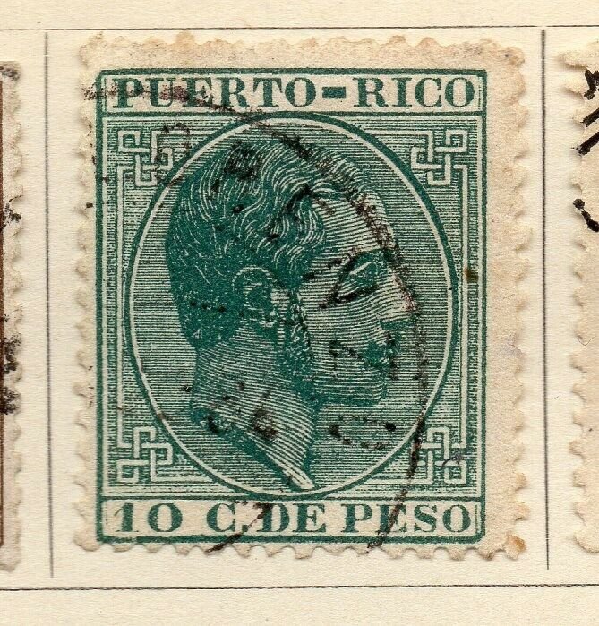 Puerto Rico 1882 Early Issue Fine Used 10c. NW-07696