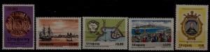 Uruguay 971-75 MNH Ships/Map SCV4.25