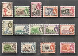 Tristan da Cunha  14-27 Mint OG 1954-58 QEII Pictorials