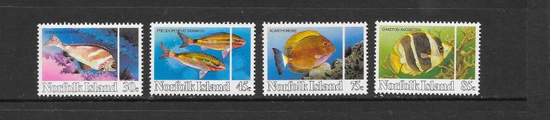 FISH - NORFOLK ISLAND #339-342  MNH