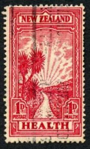 New Zealand SG553 1d+1d Carmine Health Stamps Used