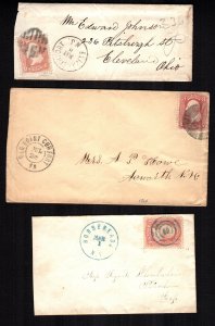United States  65  used covers 3 diff
