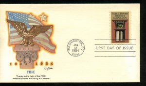 US 2071 Federal Deposit 50th Anniv UA Fleetwood cachet FDC