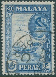 Malaysia Perak 1957 SG157 20c Fishing Craft FU