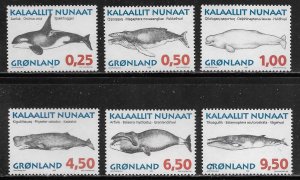 Greenland Scott #'s 303 - 308 MNH