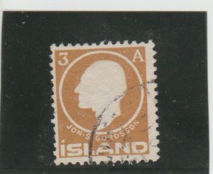 Iceland  Scott#  87  Used  (1911 Jon Sigurdsson)