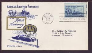 US 1006 AAA 1952 Unknown Typed FDC 