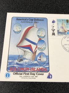 The Official 1987 America’s Cup FDC Signed by Dennis Conner - Winner Of Skipper 