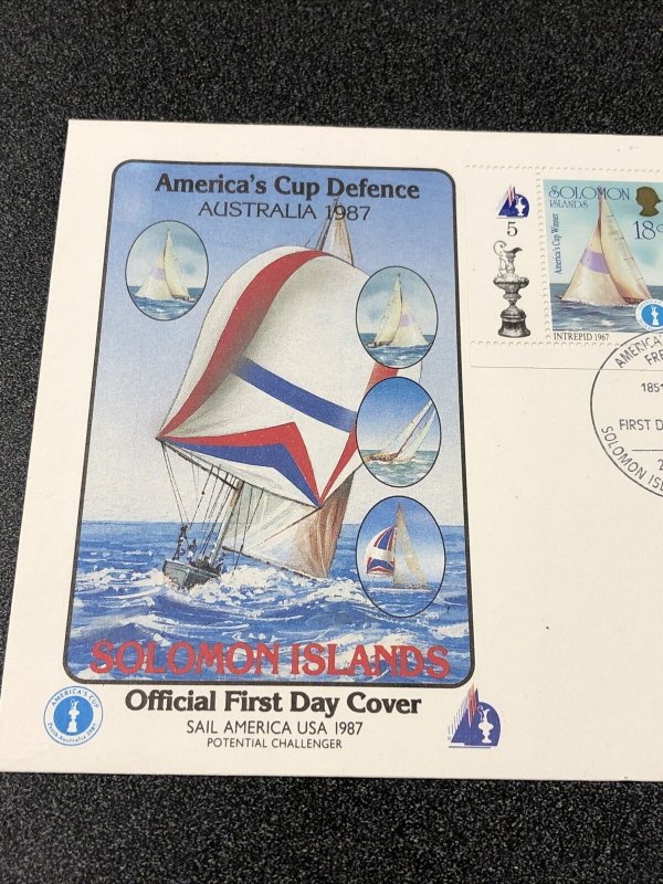 The Official 1987 America’s Cup FDC Signed by Dennis Conner - Winner Of Skipper 