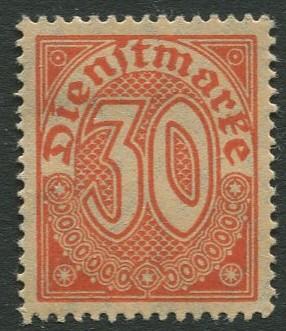 GERMANY. -Scott O6 - Officials -1920 - MLH - Single 30pf Stamp