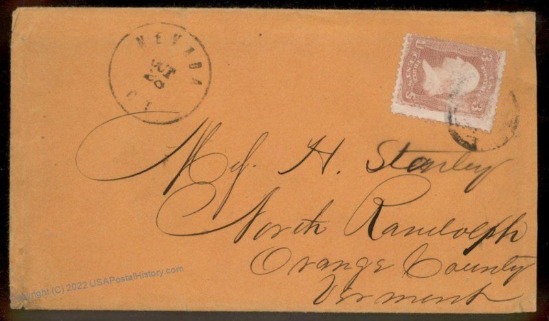 USA 1860s Colorado Territory NEVADA CT Target Cancel Cover 88527