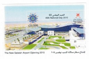 Oman 2015 MNH Souvenir Sheet Stamps Aviation Airport Architecture