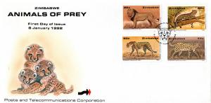 Zimbabwe - 1992 Big Cats FDC SG 822-825