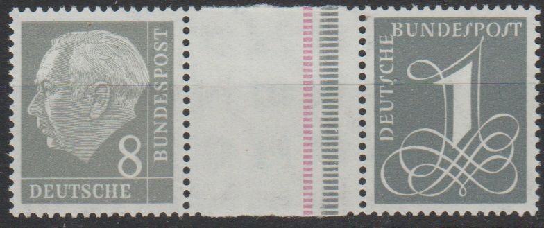 Mi:  WZ 15a IV y II 3  MNH  Heuss Schlegel bpp