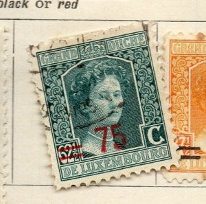 Luxemburg 1922-24 Early Issue Fine Used 75c. Surcharged NW-191791