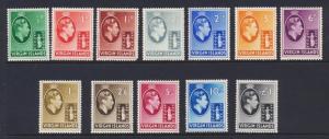 BRITISH VIRGIN IS 1938 SET CHALK PAPER, VF LH SG#110-2 CAT£233 $310(SEE BELOW)