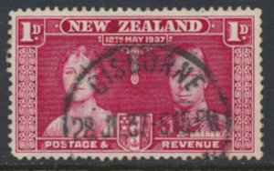 New Zealand  SC# 223  SG 599  Used  Coronation  1937  see details & Scans