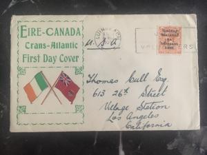 1939 Limerick Ireland First Day cover to USA Stamp Ireland Canada Transatlantic