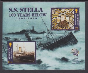 Alderney 127 Ship Souvenir Sheet MNH VF