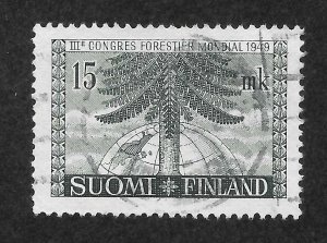 Finland Scott 281 Used H - 1949 3rd World Forestry Congress - SCV $4.50