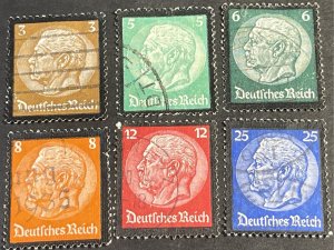 GERMANY # 436-441--USED--COMPLETE SET---1934