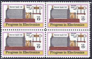 USA SCOTT# 1500 **MNH**  BLOCK OF 4  1973   6 Cent   PROGRESS IN ELECTRONICS