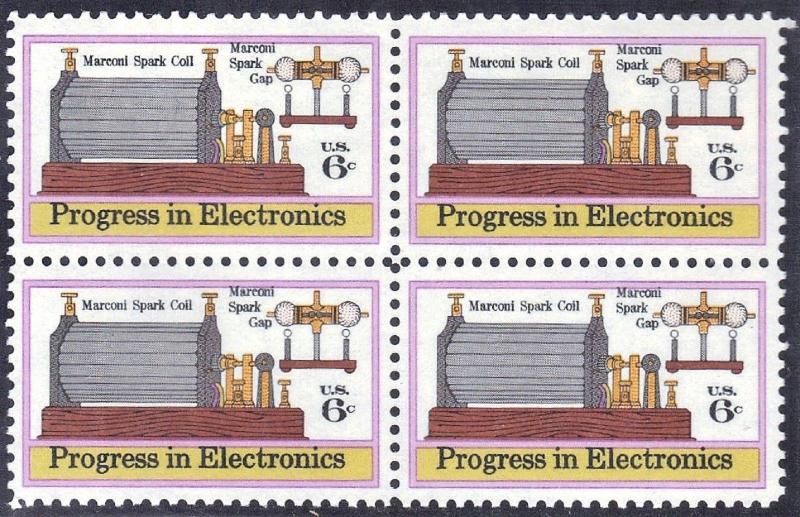 USA SCOTT# 1500 **MNH**  BLOCK OF 4  1973   6 Cent   PROGRESS IN ELECTRONICS