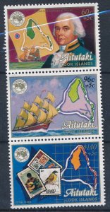[BIN2794] Aitutaki 1989 Ship good set of stamps very fine MNH