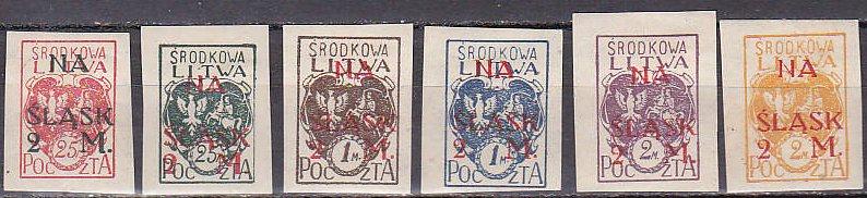 Central Lithuania B106 1921 Surcharge Col MH