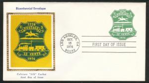 U582 FDC Bicentennial envelope w  Colorano Silk Cache U/A