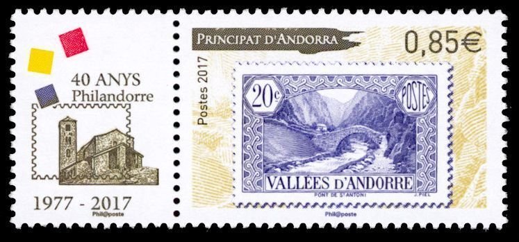 French Andorra 2017 Scott #771 Mint Never Hinged