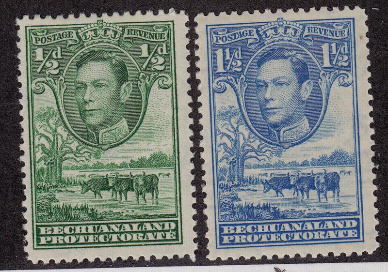 BECHUANALAND MNH Scott # 124, 126 King George VI (2 Stamps) -1