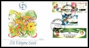 Seychelles Sil Eloigne Sesel 23-25,27 Royal Wedding Fleetwood U/A FDC