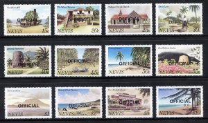 Nevis O11-22 MNH, 2nd. OFFICIAL Set from 1981.