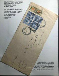 1925 Mossel Bay South Africa First Experimental Flight Cover FFC Air Force