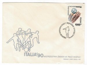 Poland 1990 FDC Stamps Scott 2969 Sport Football Soccer World Cup Championships