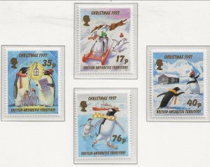 BRITISH ANTARCTIC TERRITORY (BAT) Sc 249-52 NH SET OF 1997 - PENGUINS - (AO23)