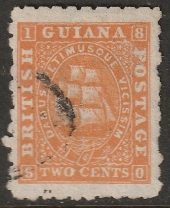 British Guiana 1866 Sc 51 used orange