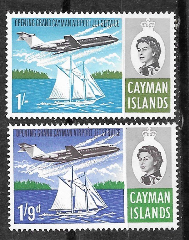 Cayman Is. # 191-92  Airport Jet Service      (2)    Mint NH