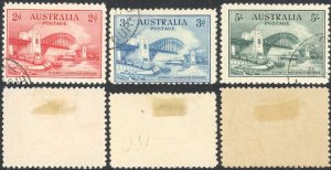 Australia SG141/3 (only 1 x 2d) Sydney Harbour Set CTO Cat 225 pounds