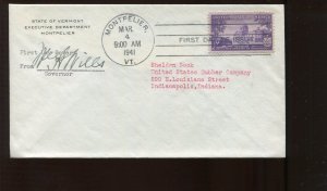 William Henry Wills VERMONT GOVERNOR  SIGNED COVER LV6264