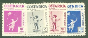 COSTA RICA RA77-80 MNH BIN $2.00