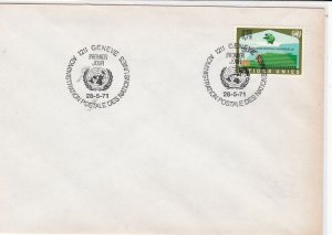 Geneva United Nations 1971  stamps cover ref 21666