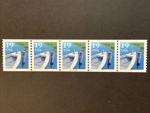 US PNC5 19c Type II Fishing Boat Stamps Sc# 2529a Plate A5555 MNH