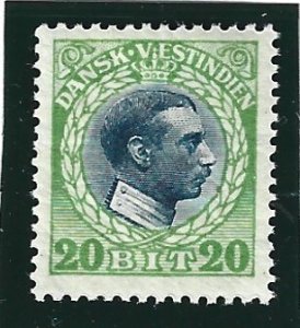 Danish West Indies (DWI) Scott #54 Mint NH 20b 2019 CV $4.00+