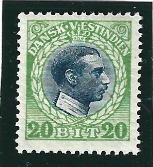 Danish West Indies (DWI) Scott #54 Mint NH 20b 2019 CV $4.00+