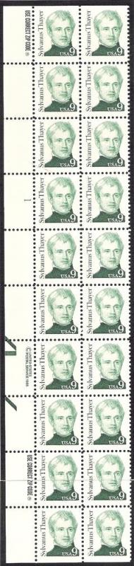 US Plate Block, # 1852, Thayer, MNH*