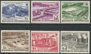 AUSTRIA Sc#676-681 1962 Hydroelectric Power Plants Complete Set OG Mint LH