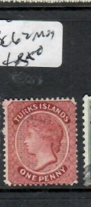 TURKS  ISLANDS QV 1D  SG 62   MOG      P0817H